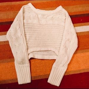 Cropped knit sweater